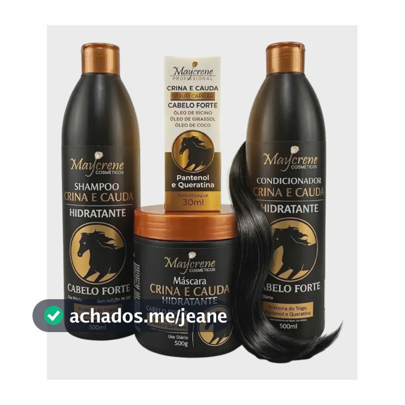 Kit Crina De Cavalo Maycrene Crescimento Rápido + Sérum