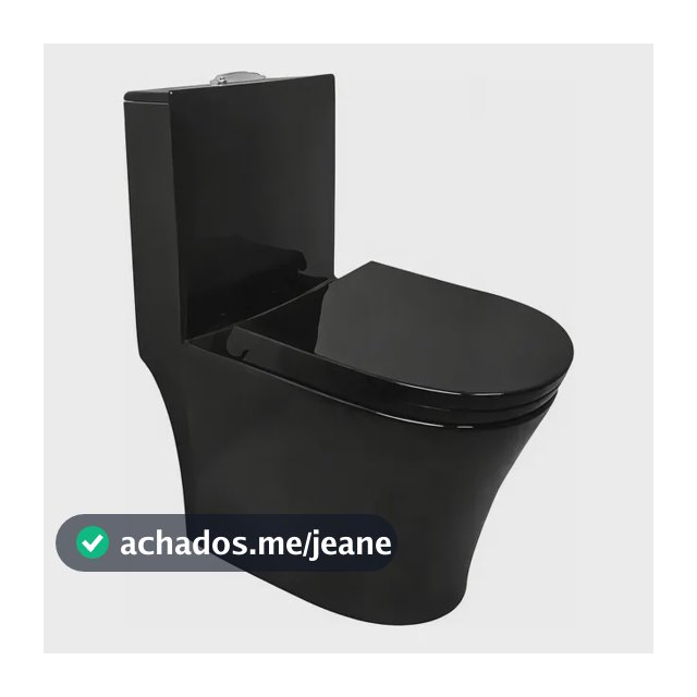Vaso Sanitário Monobloco Preto Privada Caixa Acoplada