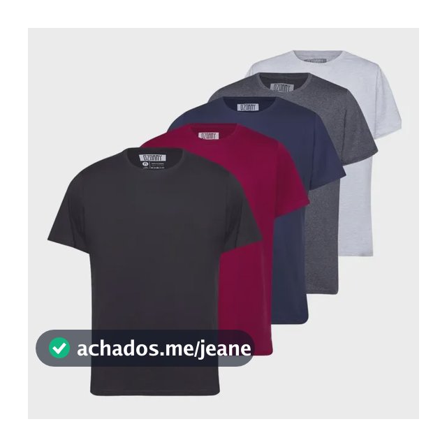 Kit 5 Camiseta Camisa Masculina Basica Algodão Premium Top