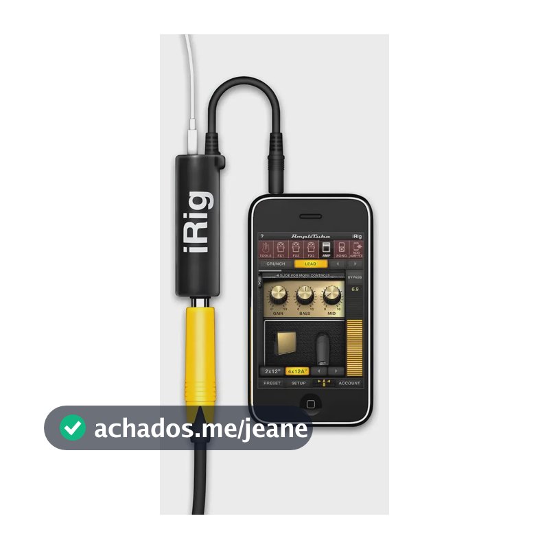 Irig - Interface De Áudio P/ Guitarra E Lives No Celular Cor Preto