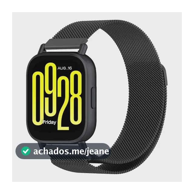 Pulseira 22mm Para Redmi Watch 5 Active / 5 Lite Milanes Aço