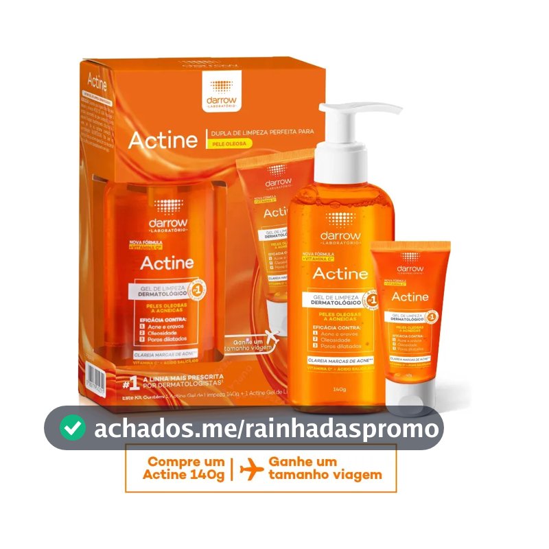 Actine kit Gel De Limpeza Facial Darrow Actine 140g + 40g