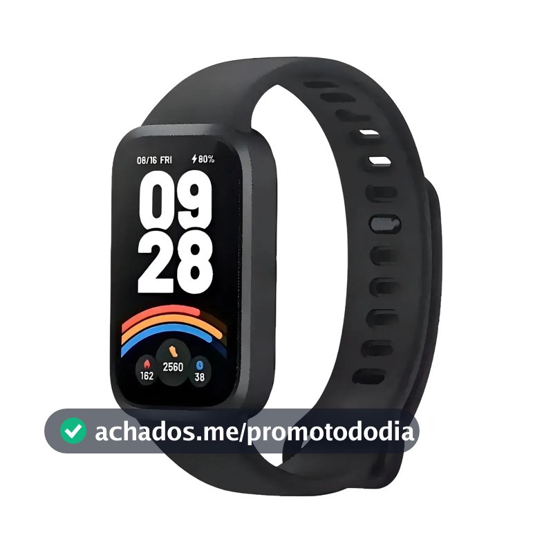 Xiaomi Smart Band Mi Band 9 Active Relógio Preto Lisa