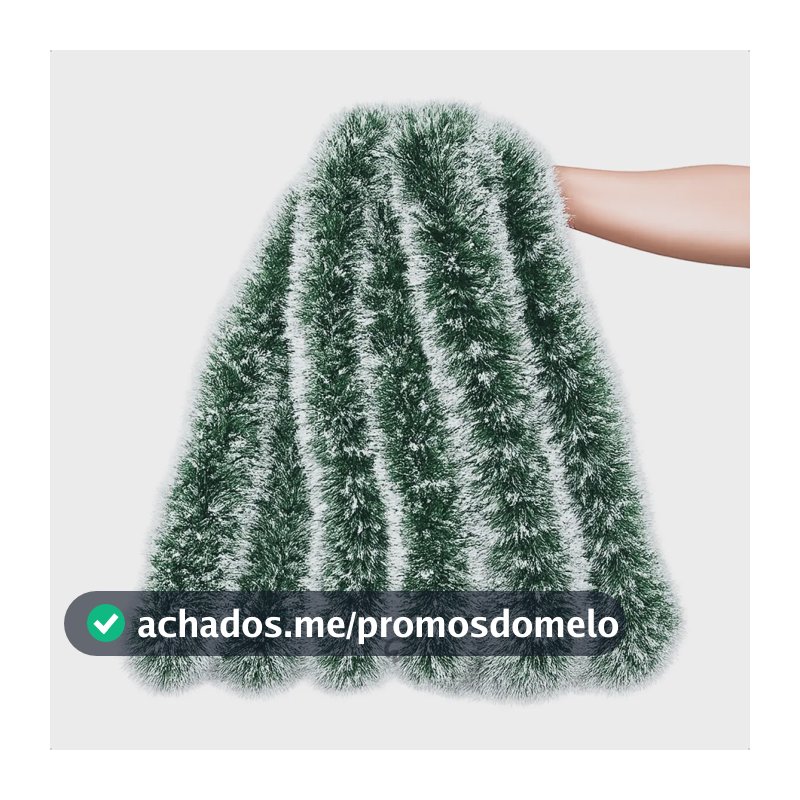 Kit 20 Metros Festão Natalino Verde Natal Árvore Decoração Verde Nevado