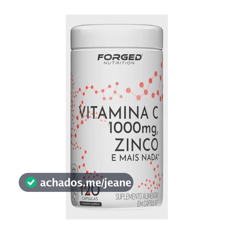 Vitamina C 1000mg Com Zinco Quelato 120 Cápsulas Forged Sabor Sem Sabor