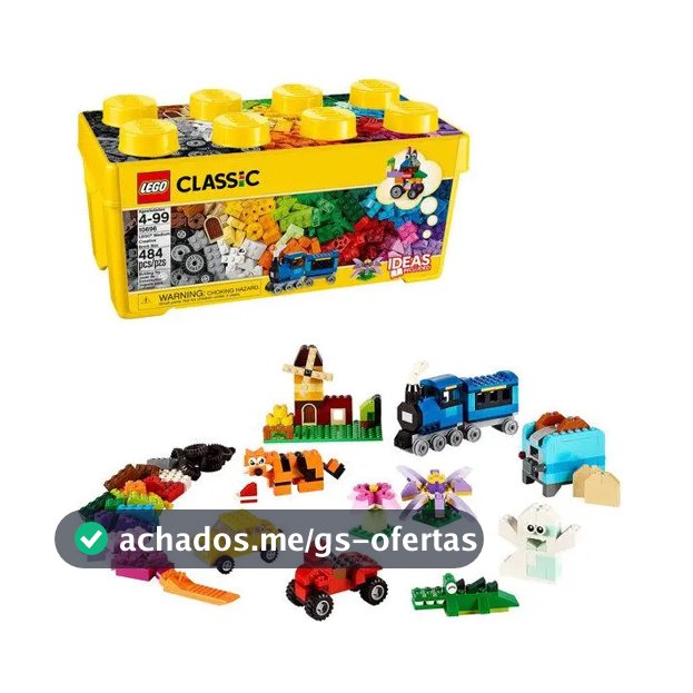 LEGO Classic - Caixa Média de Peças Criativas - 484 Peças - 10696