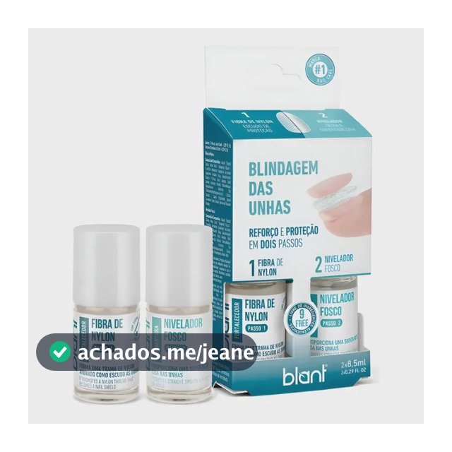 Kit Blindagem Das Unhas Fibra Nylon + Nivelador Fosco -blant Incolor