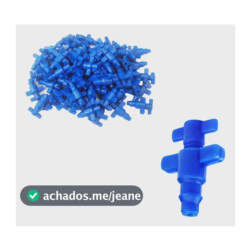 Bico Gotejador Irrigação Ga-2 Agrojet Regulável Com 50 Pç Azul