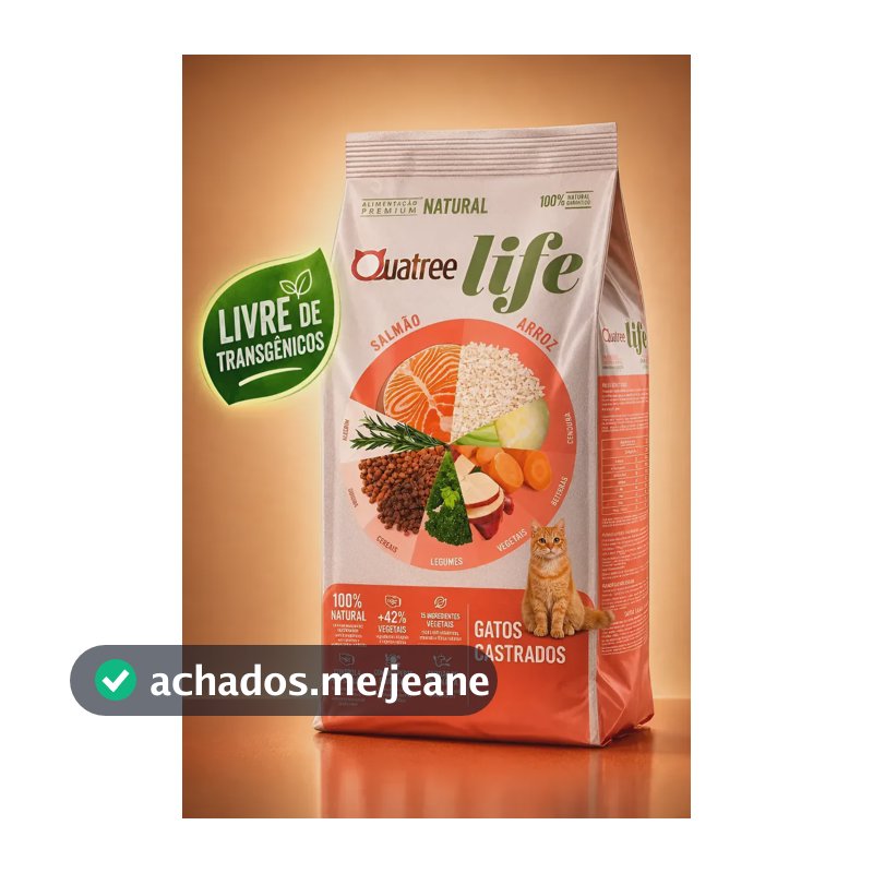 Ração Quatree Life Premium Especial Para Gato Castrado 10kg
