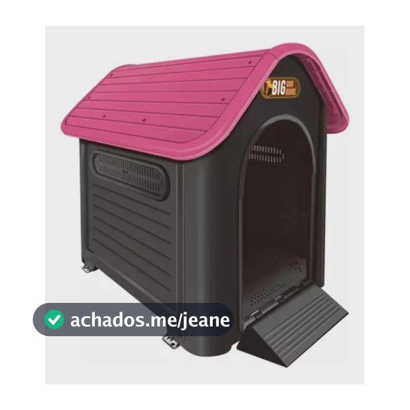Casinha Plástica Big Dog Home N 9 Para Cães Cachorro Grande Cor Rosa