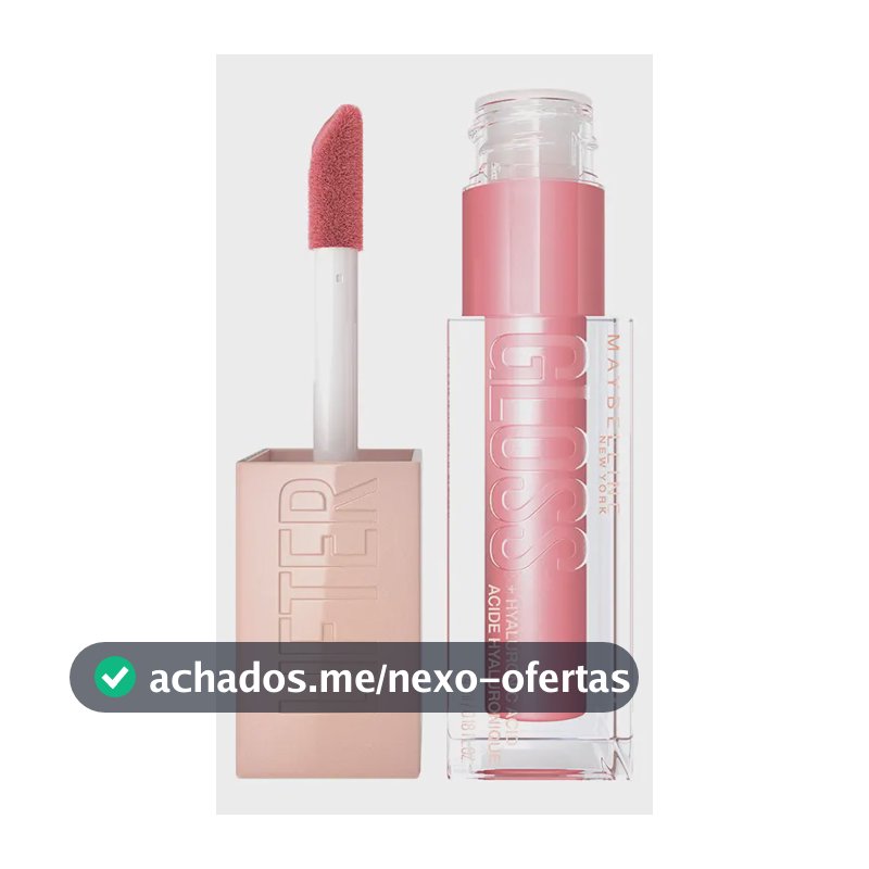 Brilho Labial com Ácido Hialurônico Promove Lábios Volumosos Hidratados e Cheios de Brilho com Aplicador XL para Make Glow Maybelline NY Lip Lifter Gloss Cor Silk 5.4ml