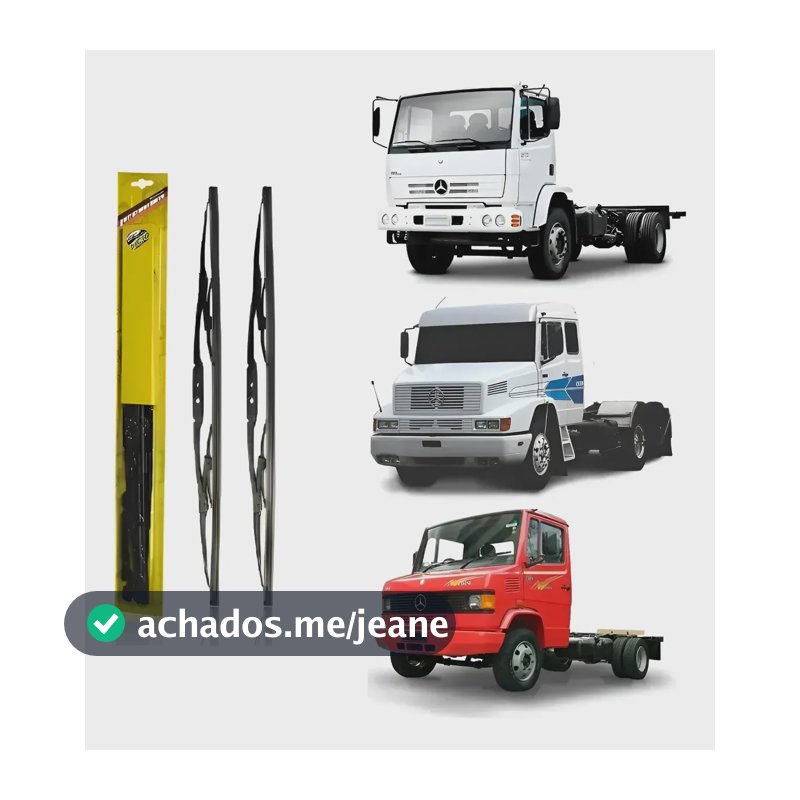 Par Palheta Limpador 24/24 Mercedes 709 710 712c 914 1114 Preto