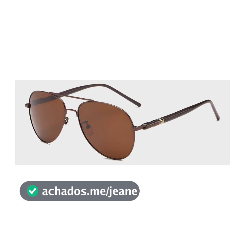 Óculos de Sol Bulier Modas Aviador Marrom Uv400