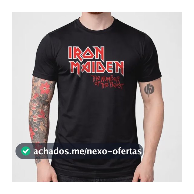 Camiseta Iron Maiden The Number Of Masculina 100% Algodão