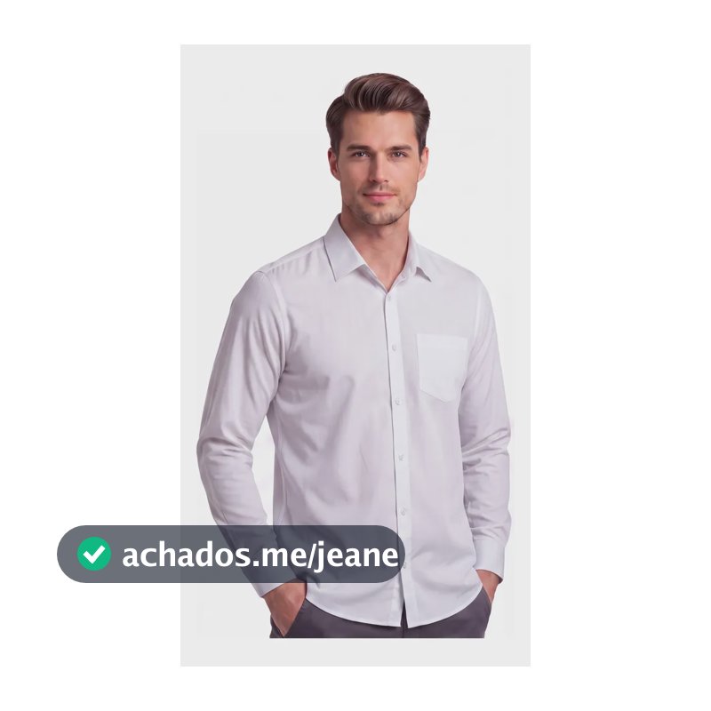 Camisa Social Manga Longa Não Amassa Passa Fácil Microleve Branco M