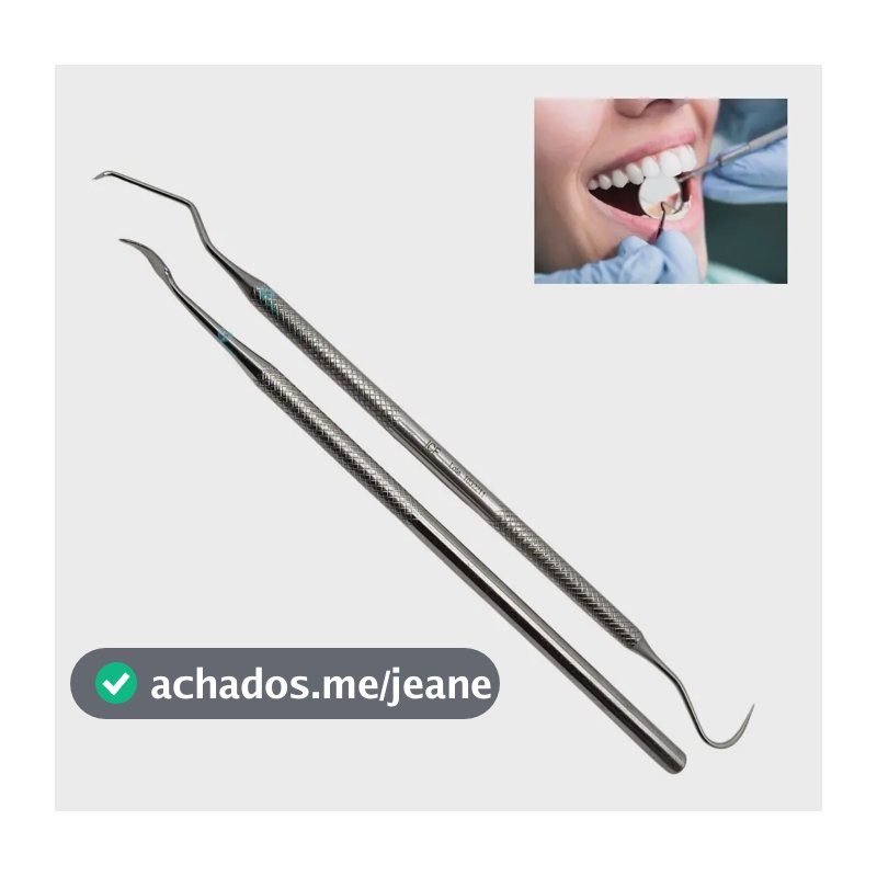 Kit De Limpeza Tártaro Dental Com Sonda E Extrator
