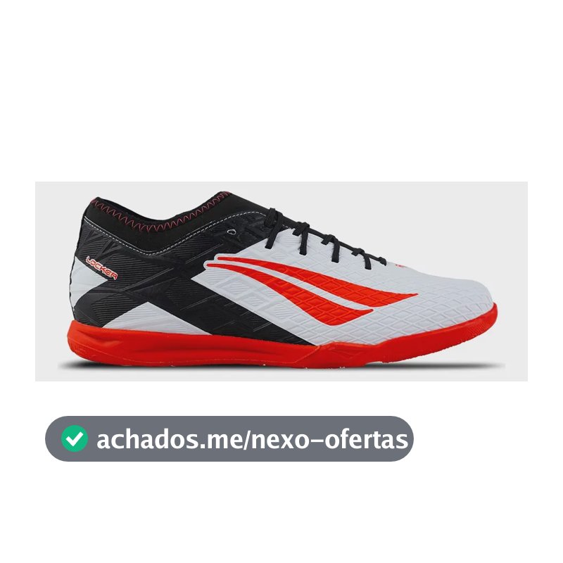 Chuteira Futsal Masculina Rx Locker Y-3.0 Penalty Branco-vermelho-preto Liso 38 Br