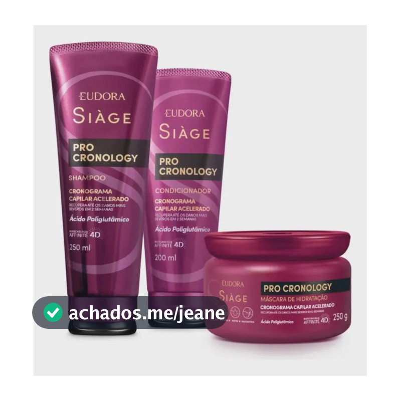 Kit Siage Pro Cronology: Shampoo + Condicionador + Máscara