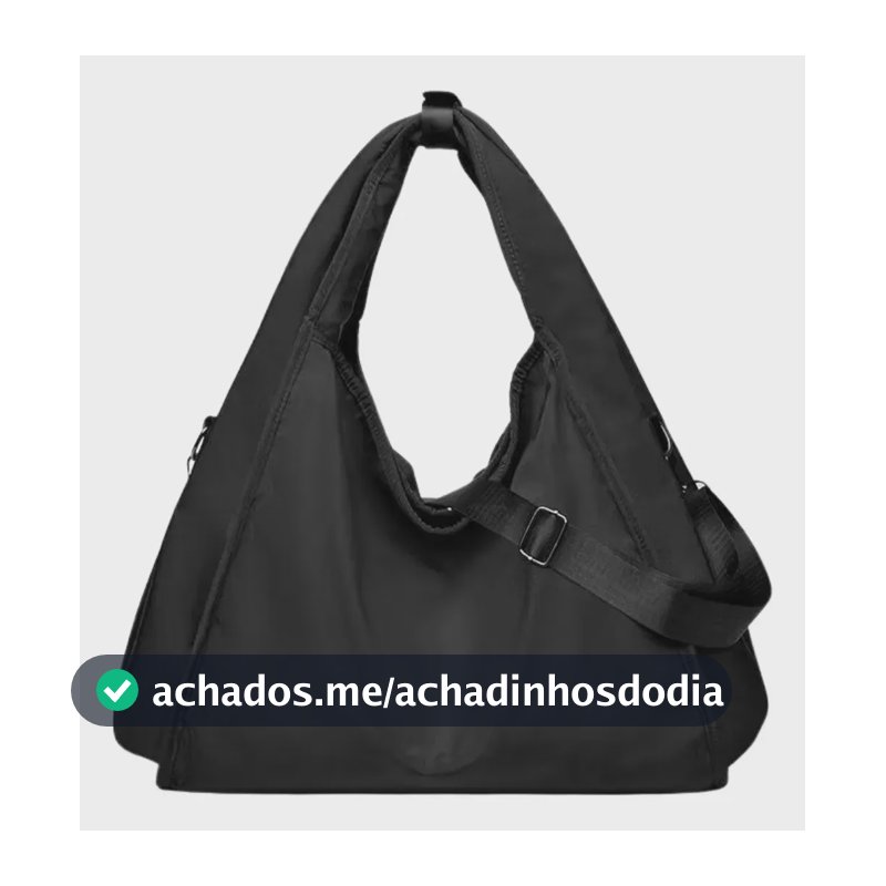 Bolsa Feminina Sacola Leve Ombro Grande Faculdade Moderna Preto Lisa Níquel
