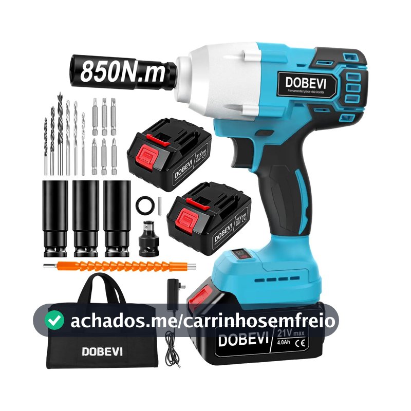 Chave De Impacto 4.0ah Parafusadera Dobevi Cor Azul 850n.m