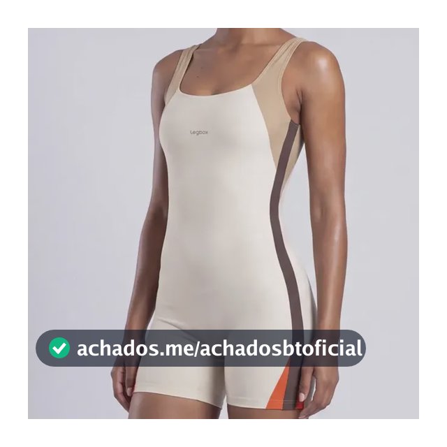 Macaquinho Fitness Square Legbox Academia Treino Ginastica Off White M