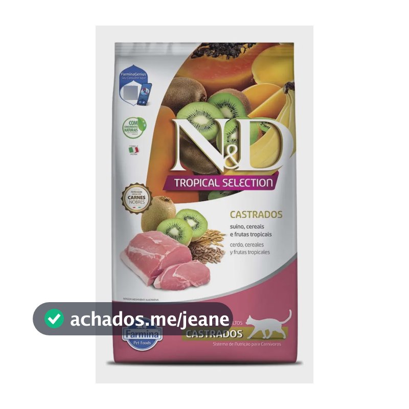 Ração Farmina N&d Tropical Gato Castrado Suíno 7kg