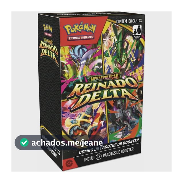 Mini Booster Box Pokémon Reinado Delta 18 Boosters Português Português