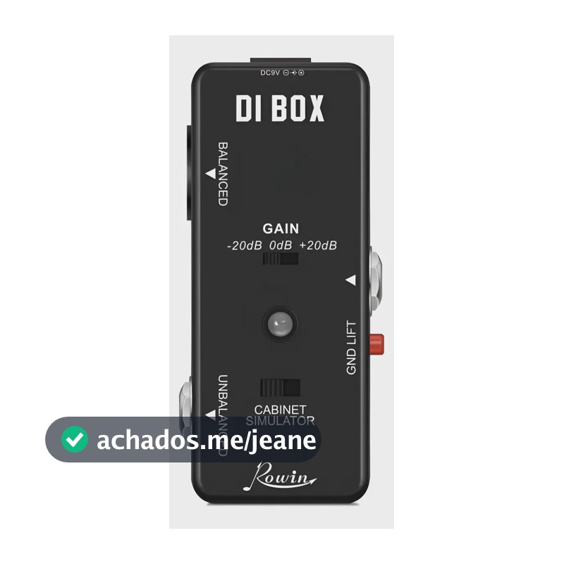 Pedal Di Box Impulse Response Simulador Gabinete Sensacional Preto