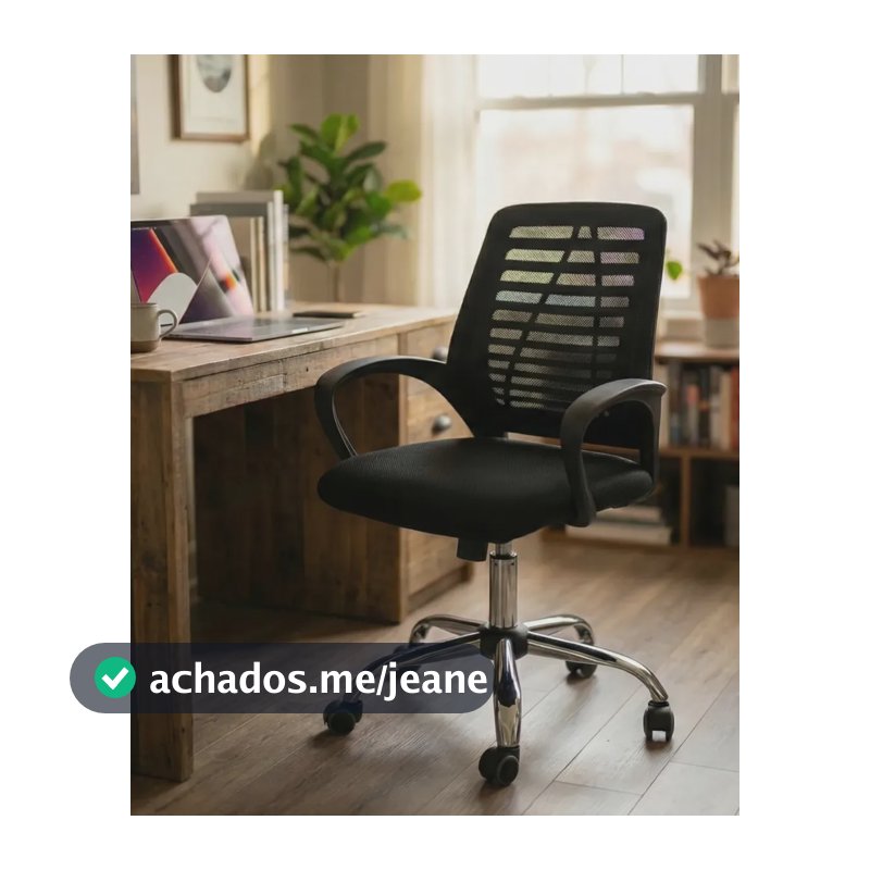 Cadeira de escritório TGTTGT-OFC-001 TGT ergonômica preta com estofado de malha