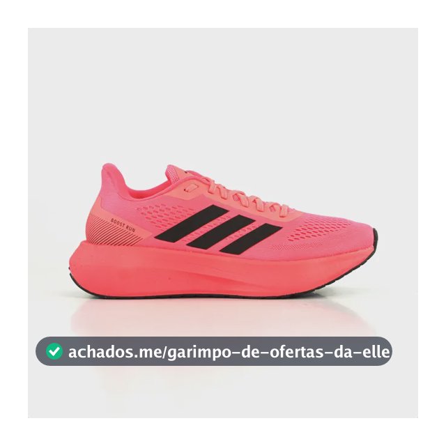 Tênis adidas Boost Run Florescente Performance Corrida Leve Rosa 37 Br