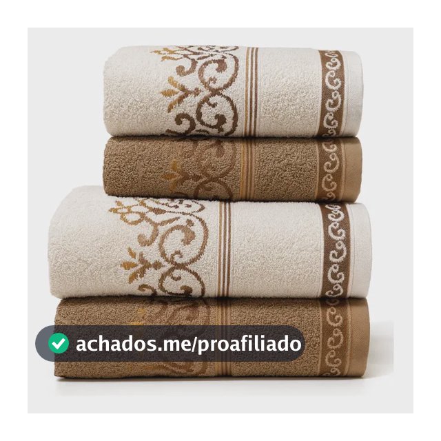 Jogo Toalhas Banho E Rosto Grossas Macias 100% Algodão 4pçs