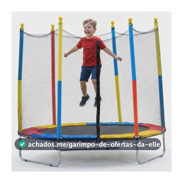 Cama Elástica Infantil Pula Pula 1,8m Trampolim Com Zíper