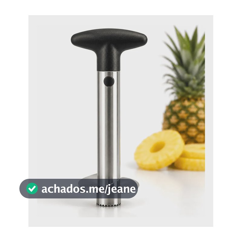 Descascador De Abacaxi Manual Fatiador Espiral Tira Miolo Alumínio