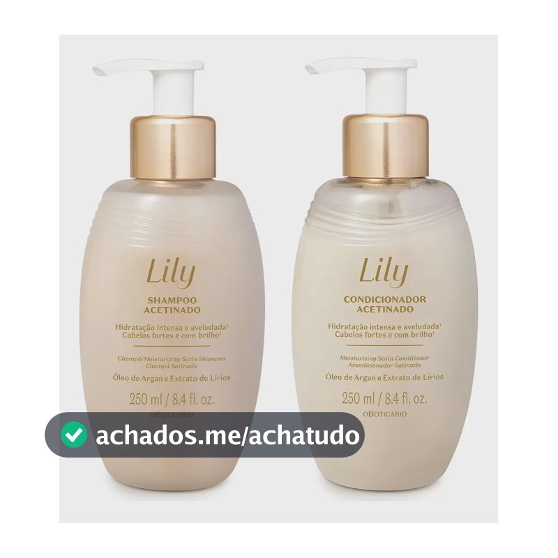 Kit Shampoo e Condicionador Lily para Hidratação de Cabelos