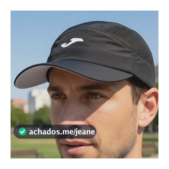 Boné de tênis de remo preto universal Joma R-night Black
