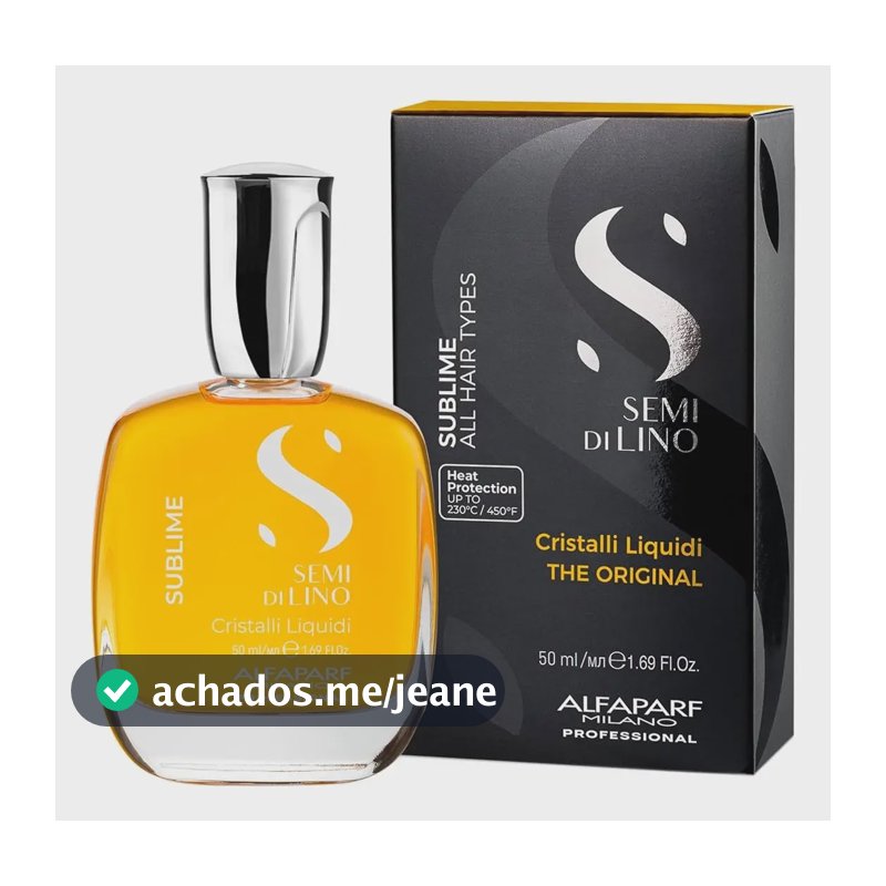 Óleo Alfaparf Cristal liquido 50ml Semi Di Lino