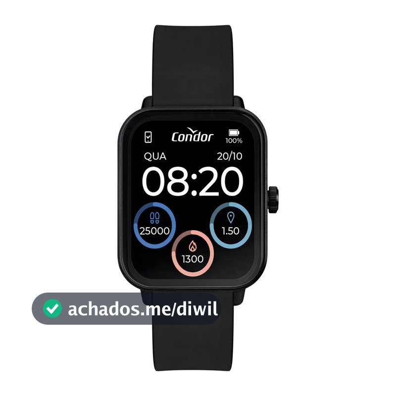 Smartwatch Relógio Condor Preto - Cosmart1aa/8p