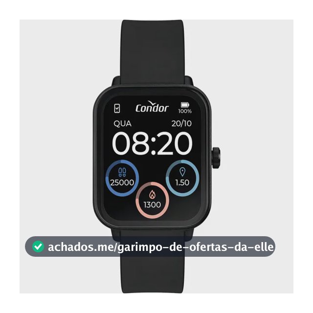 Smartwatch Relógio Condor Preto - Cosmart1aa/8p