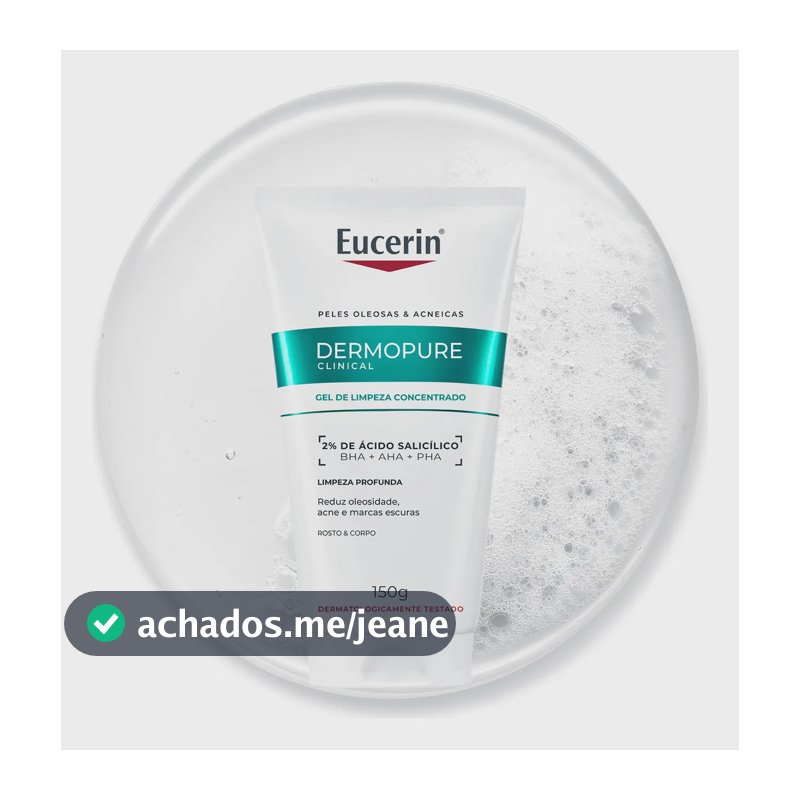 EUCERIN Dermopure Clinical Gel de Limpeza Concentrado 150ml, Reduz oleosidade, acne e marcas escuras