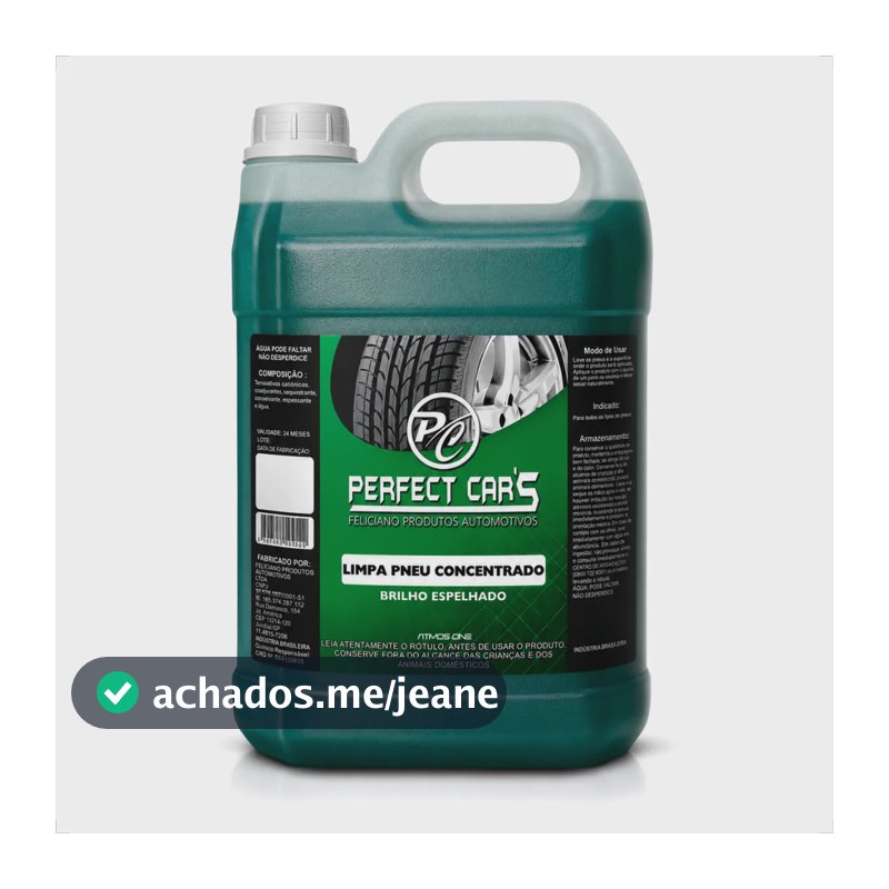 Pneu Pretinho Limpa Pneu Concentrado 5 Litros Perfect Cars
