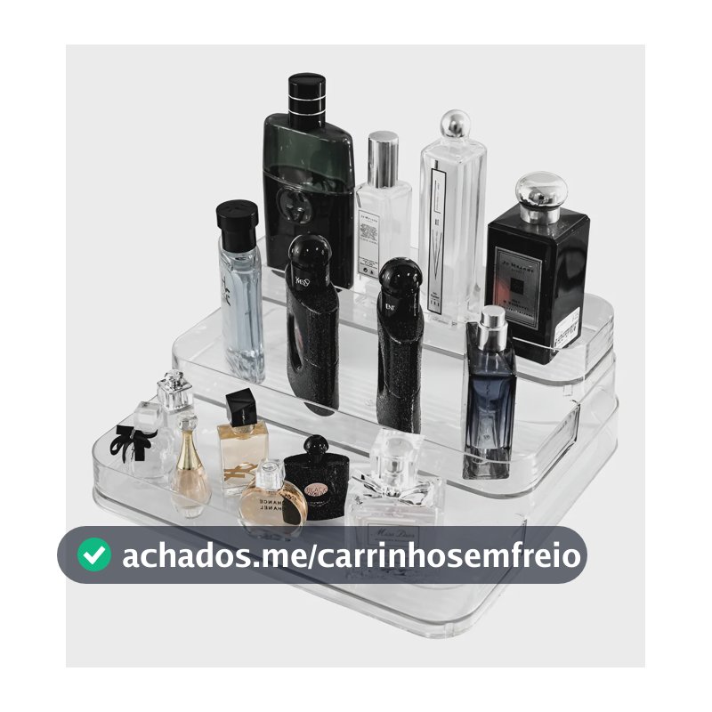 Expositor De Perfumes Cosméticos 3 Andares Porta Maquiagem