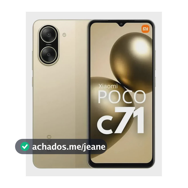 Capa Xiaomi Celular Poco C71 -  Dual Sim 128gb 4gb Ram Dourado
