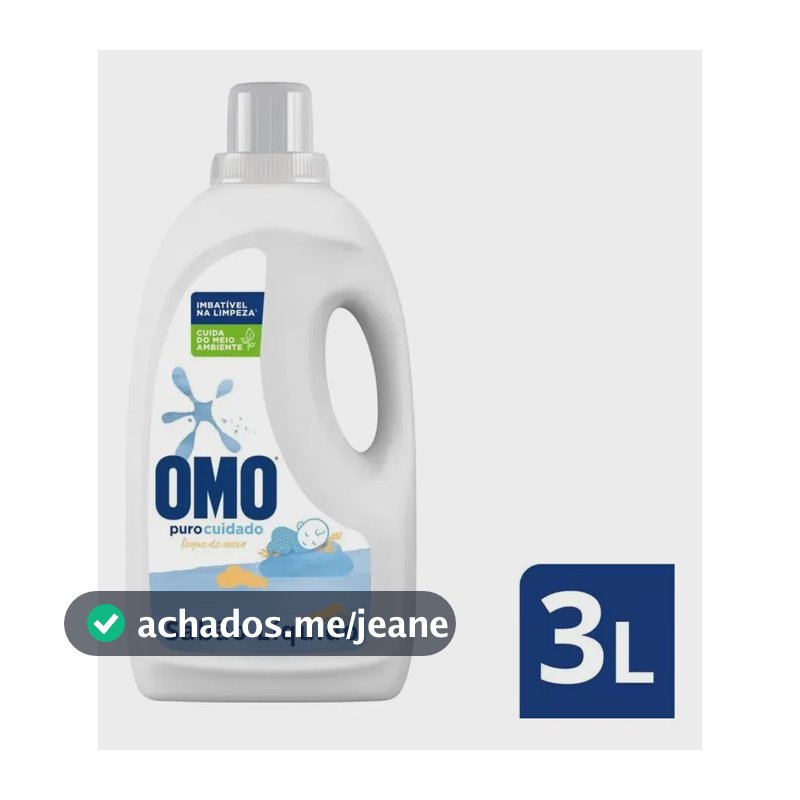 Lava Roupas Líquido Puro Cuidado 3L Omo