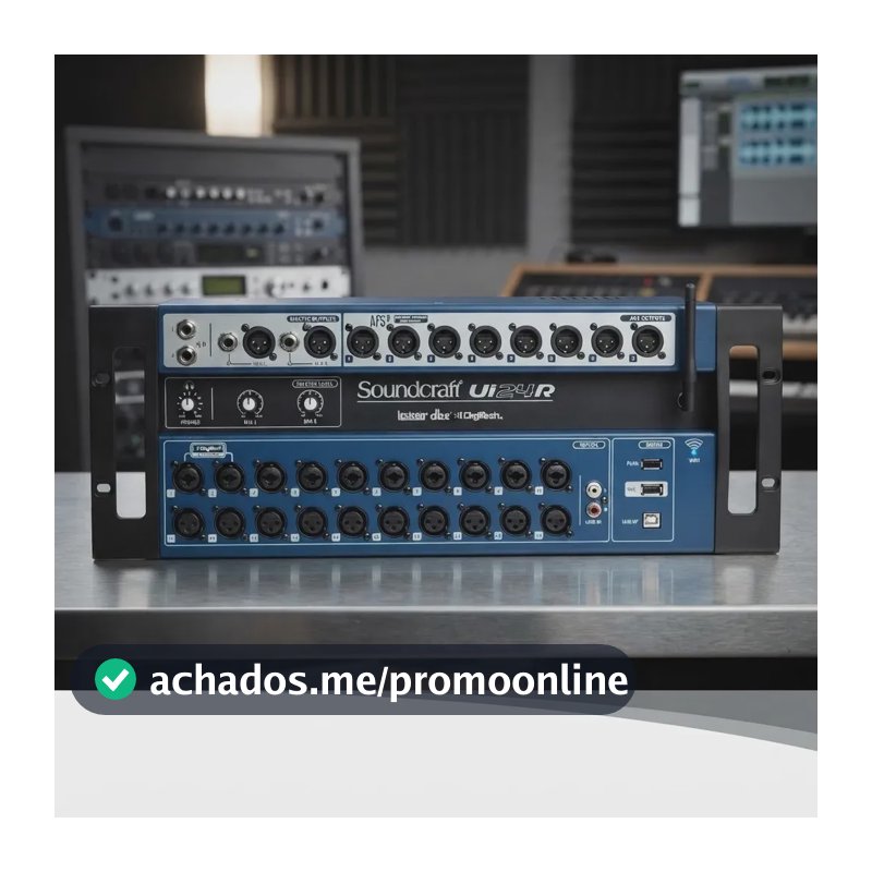 Mesa De Som Digital Soundcraft Ui24R 24 Canais Rack Profissional