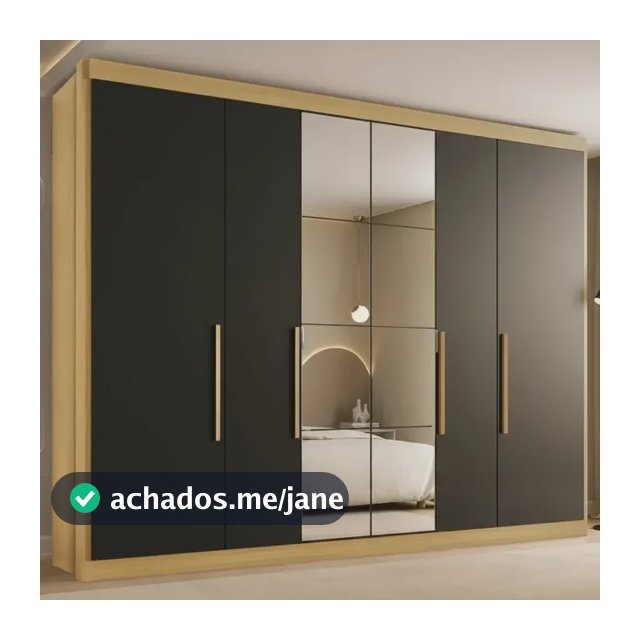 Guarda Roupa Casal Valencia 6 Portas 6 Gavetas C/ Espelho