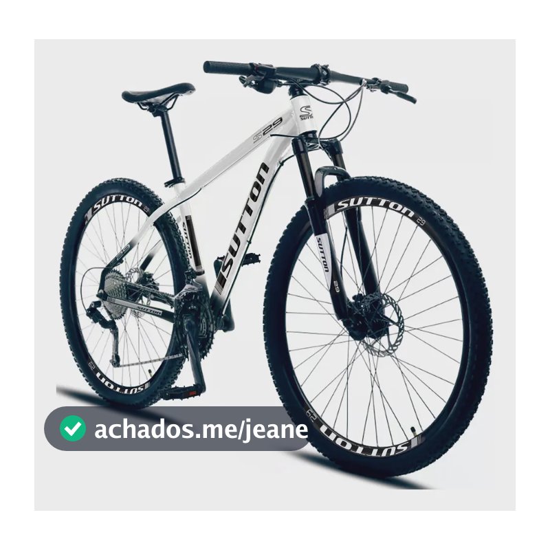 Bicicleta Aro 29 Sutton 27v Shimano Hidraulic Trava/k7 Cor Branco/Preto Tamanho do quadro 21