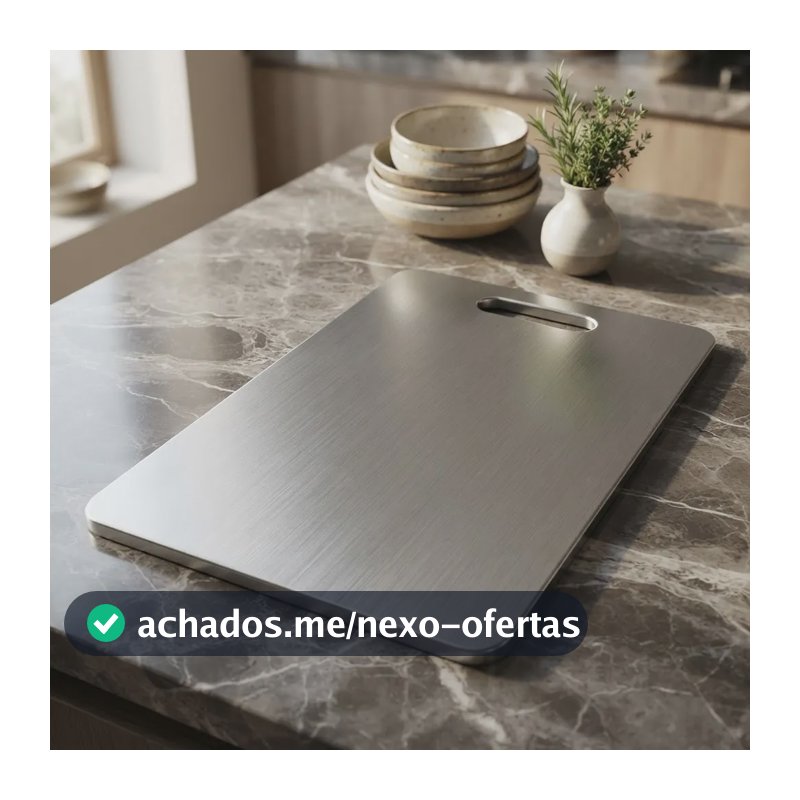 Tábua De Corte De Titânio Inox Cozinha Taboa Churrasco Carne Liso Titânio Aço Inoxidável