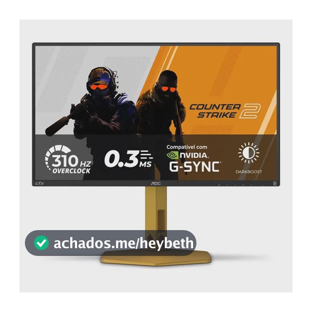 Monitor Gamer AOC AGON CS2 25" 310Hz 0.3 ms HDR400 IPS Base Ajustável CS25G
