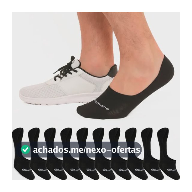 Kit 10 Pares Meias Zhamaro Algodão Sapatilha 100% Invisível
