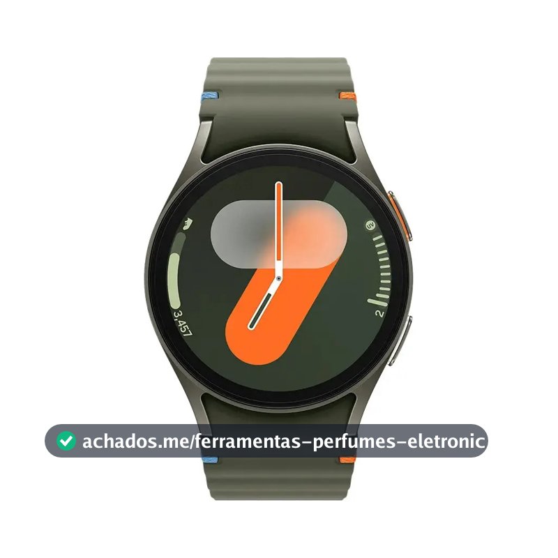 Samsung Galaxy Watch7 Smartwatch 40mm Bt Galaxy Ai Caixa Verde Pulseira Verde Bisel Verde Desenho da pulseira na